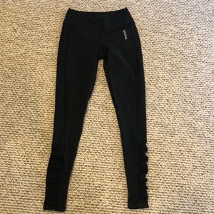 Reebok Play Dry black ruched leggings XS